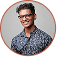 Portrait of a smiling man wearing glasses