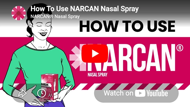 YouTube video thumbnail titled How To Use NARCAN Nasal Spray