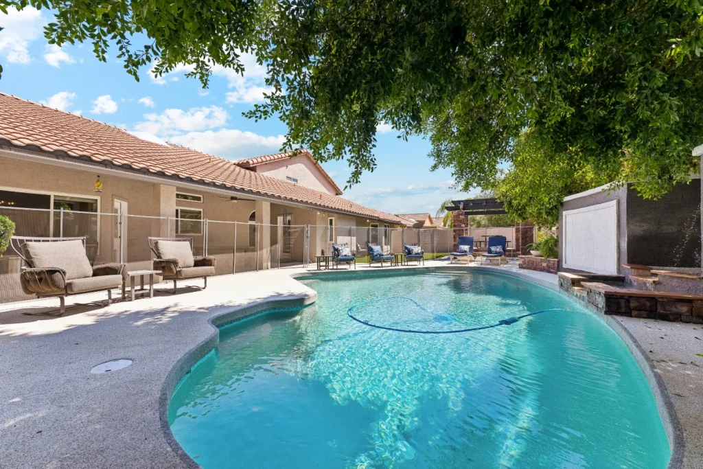 Pool and patio at Guiding Road Scottsdale